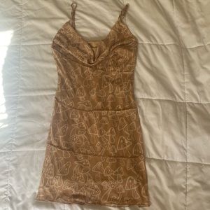Motel Rocks Strappy Cowl Neck Mushroom Dress (never worn)